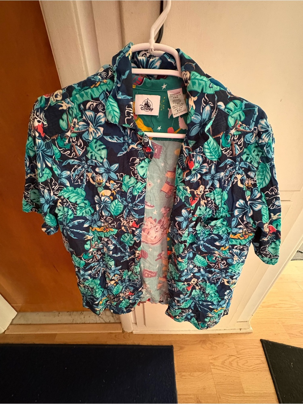 Men's Tropical Floral Short-Sleeve Shirt - Blue/Teal